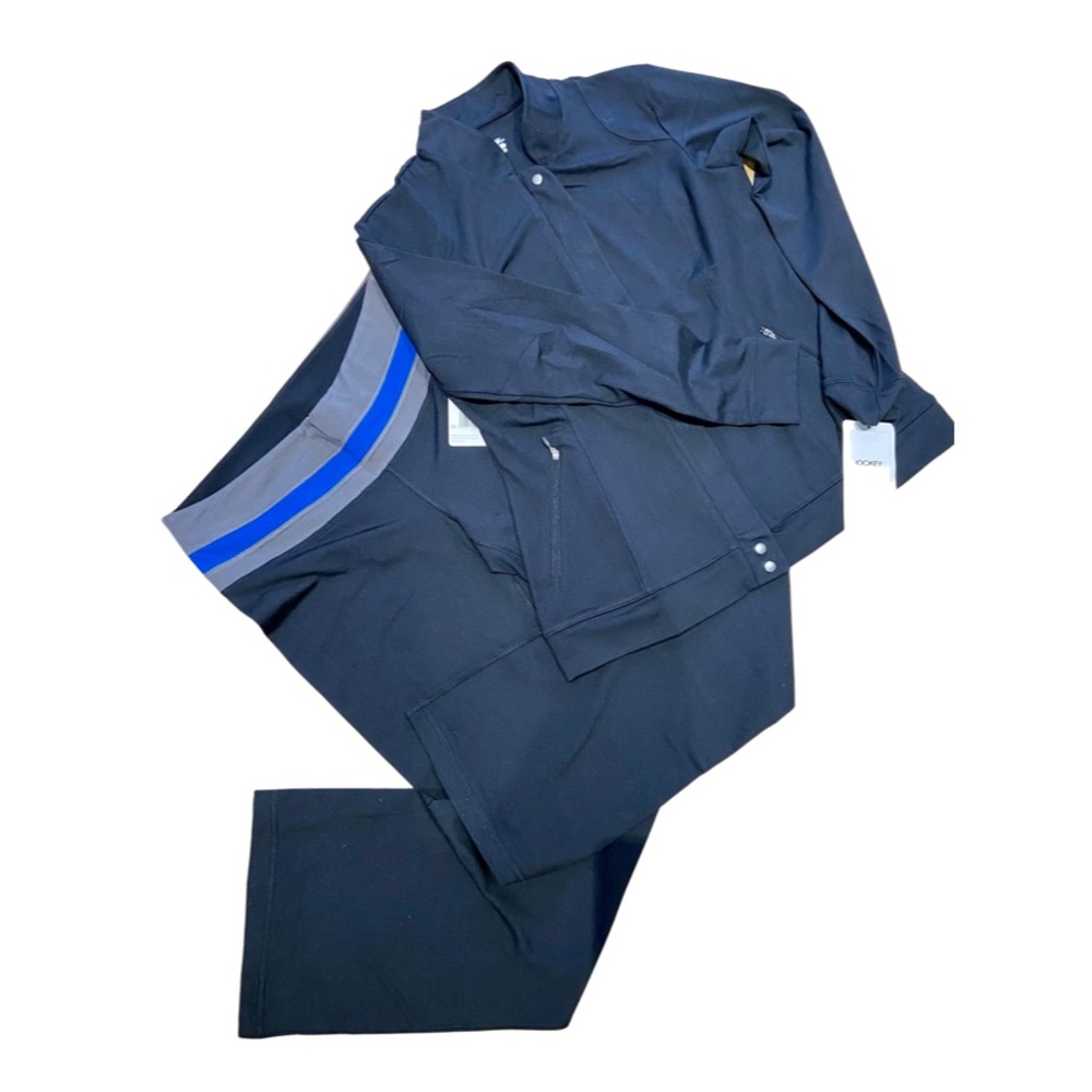 Jockey - Woman’s black track suit. 2 pieces, both size M.